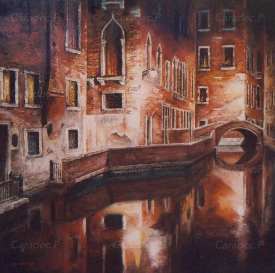 80x80 Venise la nuit 2002 Salon des artristes français Collection particulière